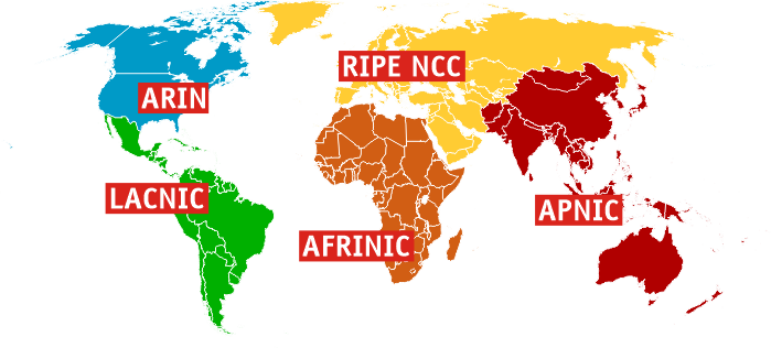 RIR Weltkarte RIR Weltkarte